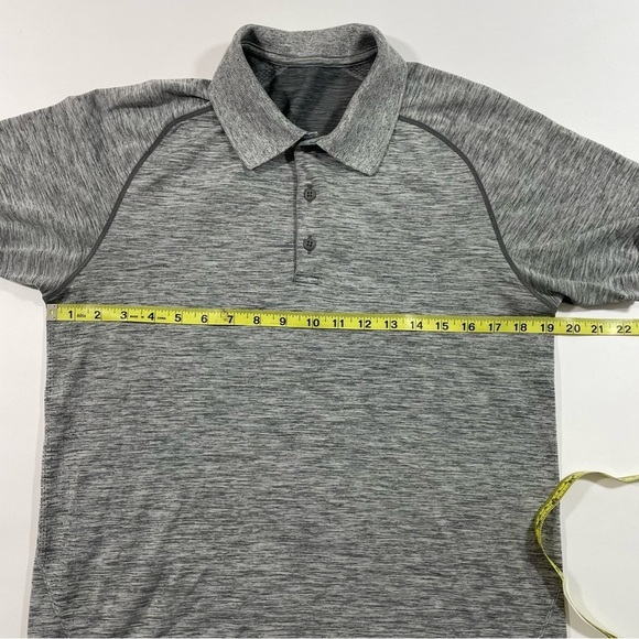 Lululemon Metal Vent Tech Polo Shirt Size Medium Grey - Picture 6 of 6